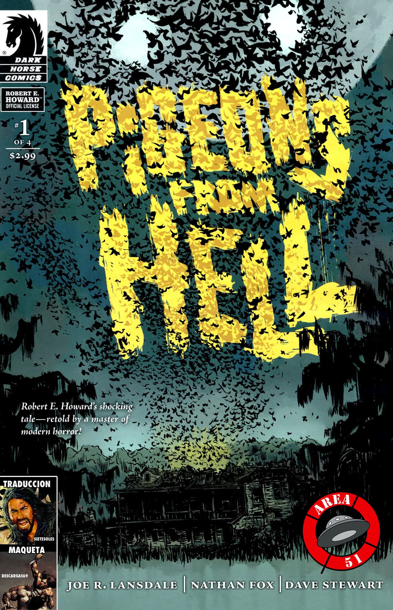 Portada ampliada de Pigeons from Hell