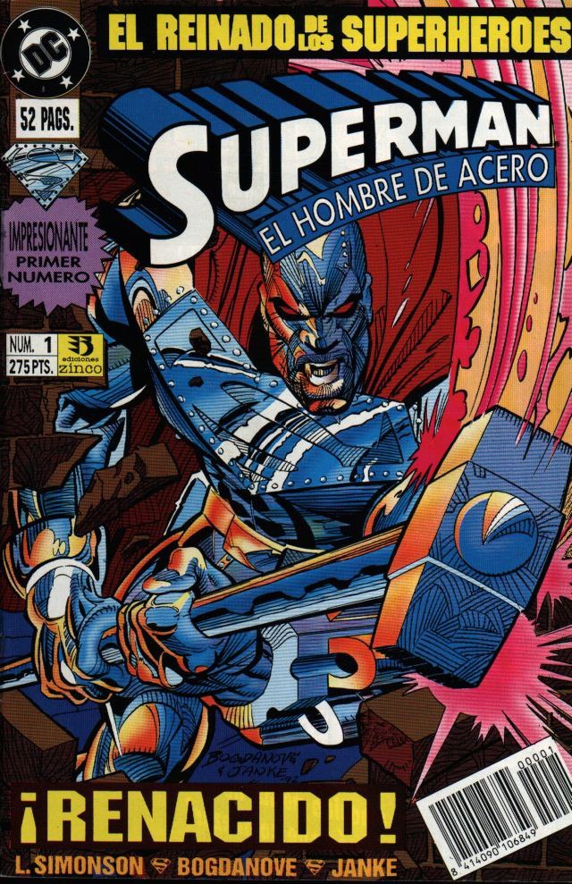Portada ampliada de SUPERMAN EL HOMBRE DE ACERO