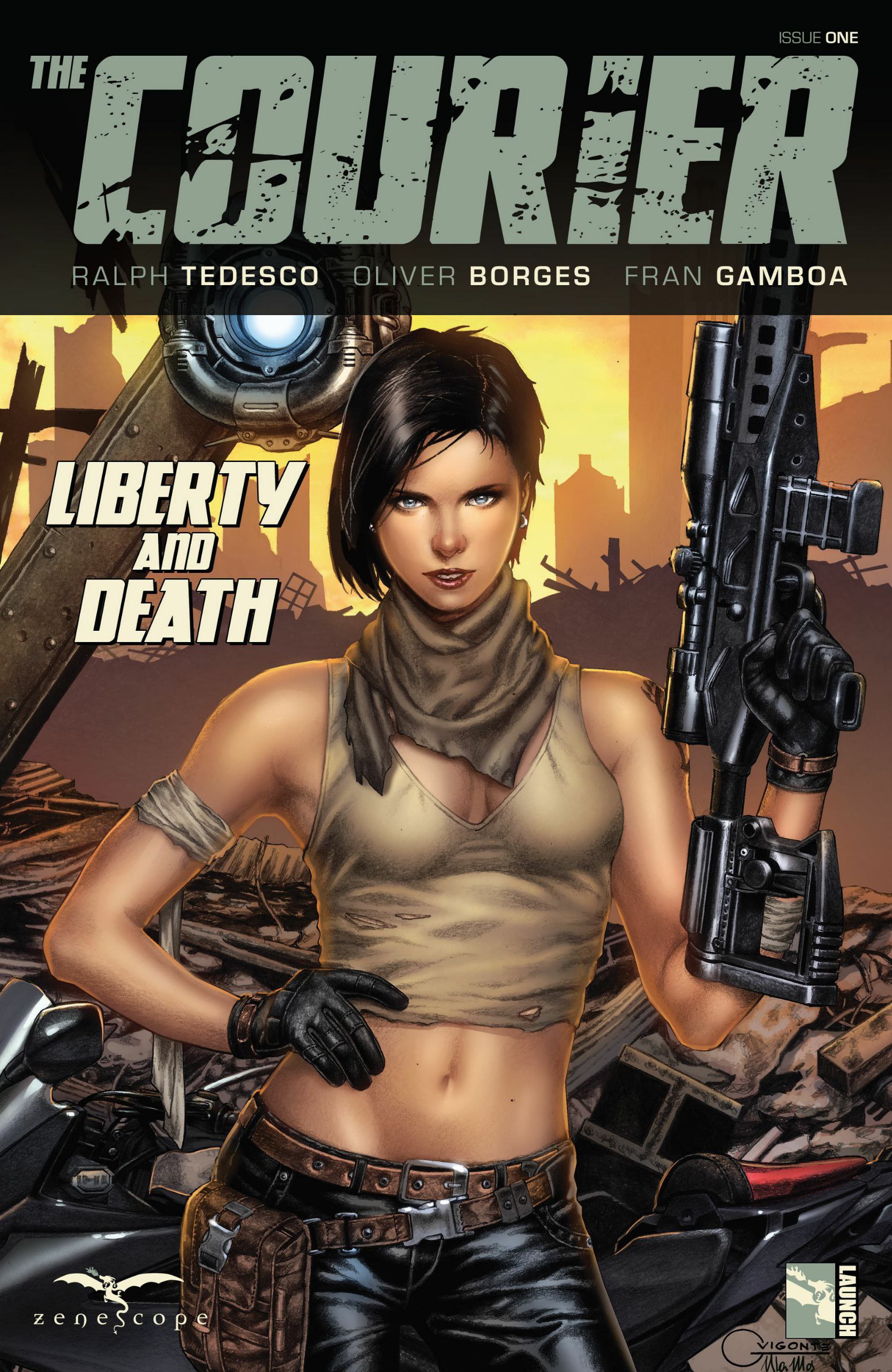 Portada ampliada de The Courier: Liberty and Death