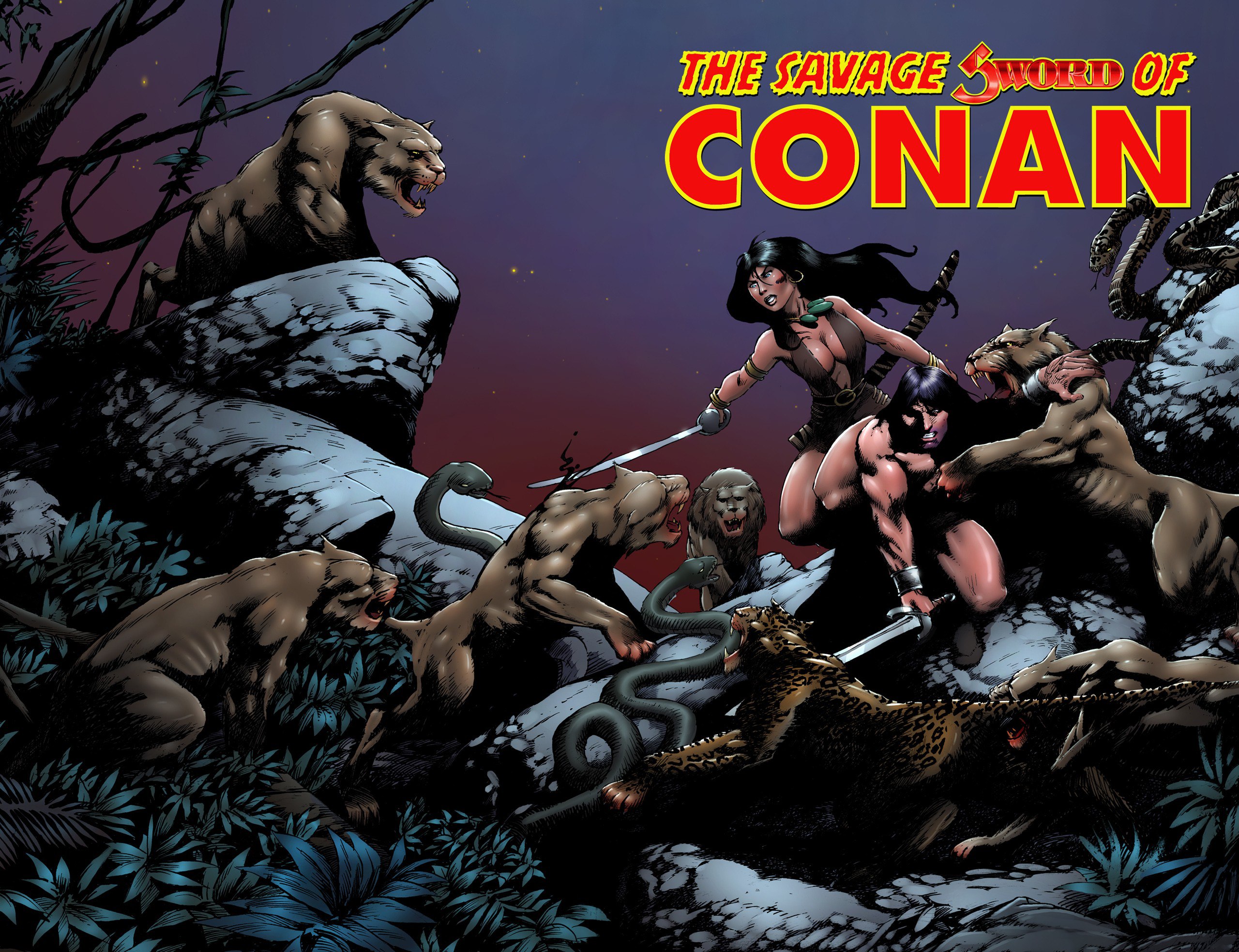 Portada ampliada de THE SAVAGE SWORD OF CONAN