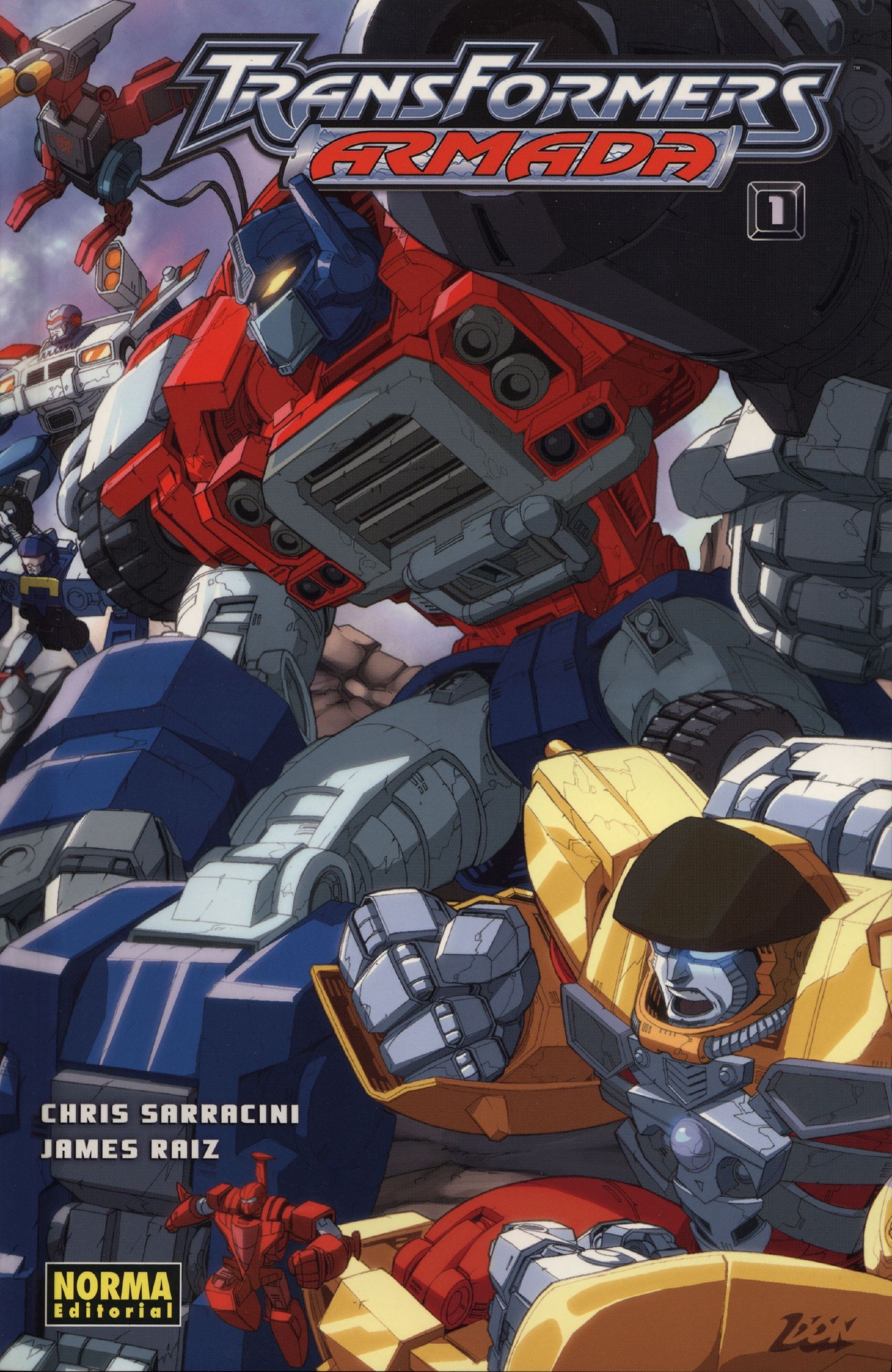Portada ampliada de Transformers Armada