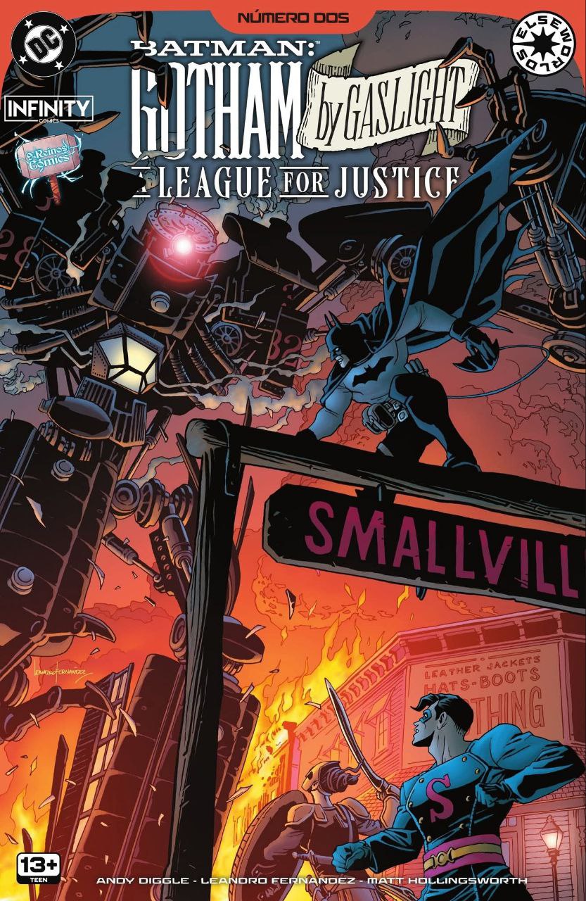 Portada ampliada de BATMAN: GOTHAM BY GASLIGHT - A LEAGUE FOR JUSTICE