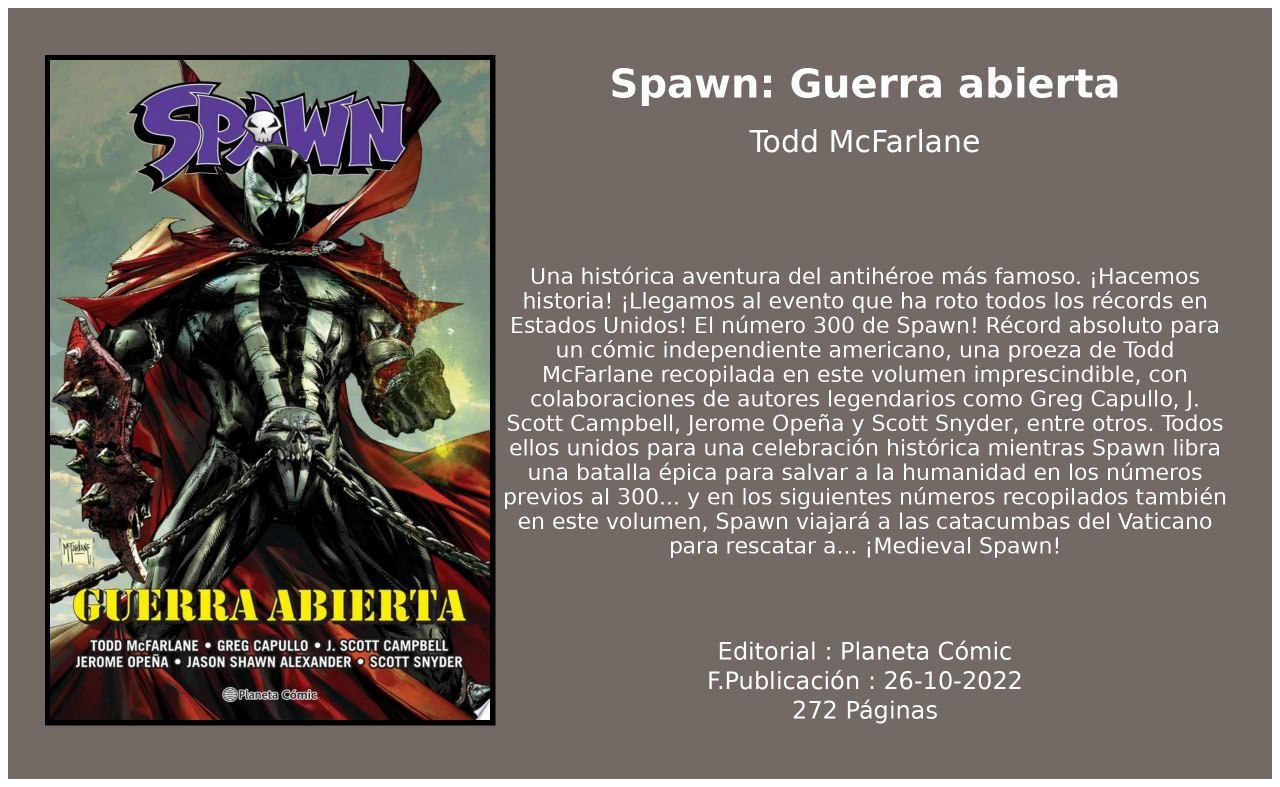 Portada ampliada de Spawn: Guerra abierta