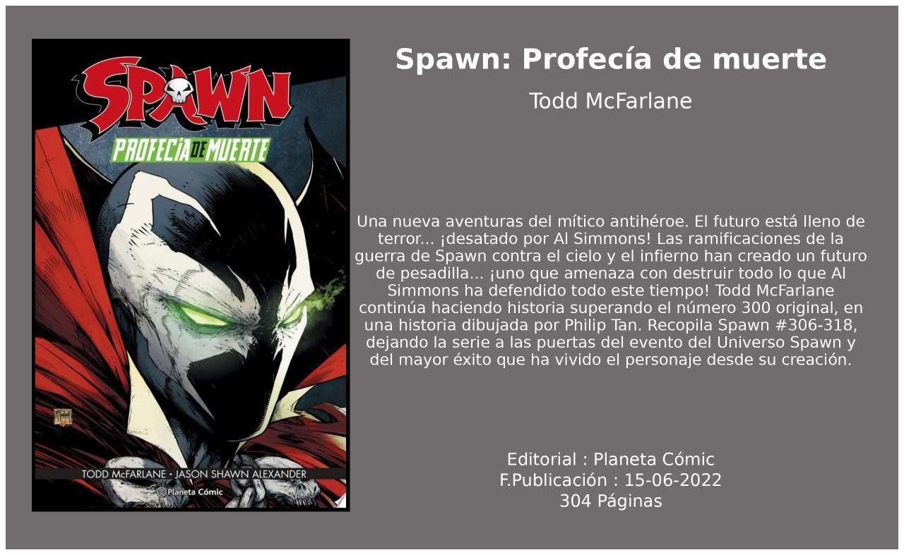 Portada ampliada de Spawn: Profecía de muerte