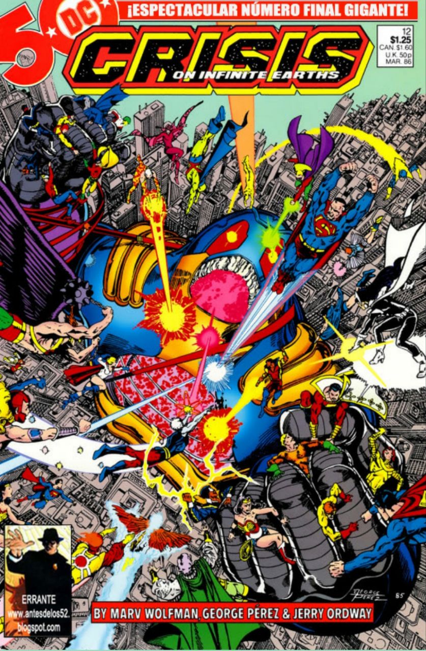 Portada ampliada de CRISIS ON INFINITE EARTHS