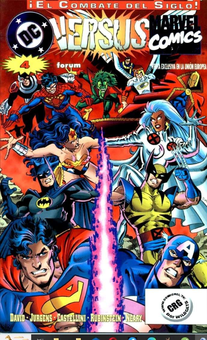 Portada ampliada de DC Versus Marvel Comics