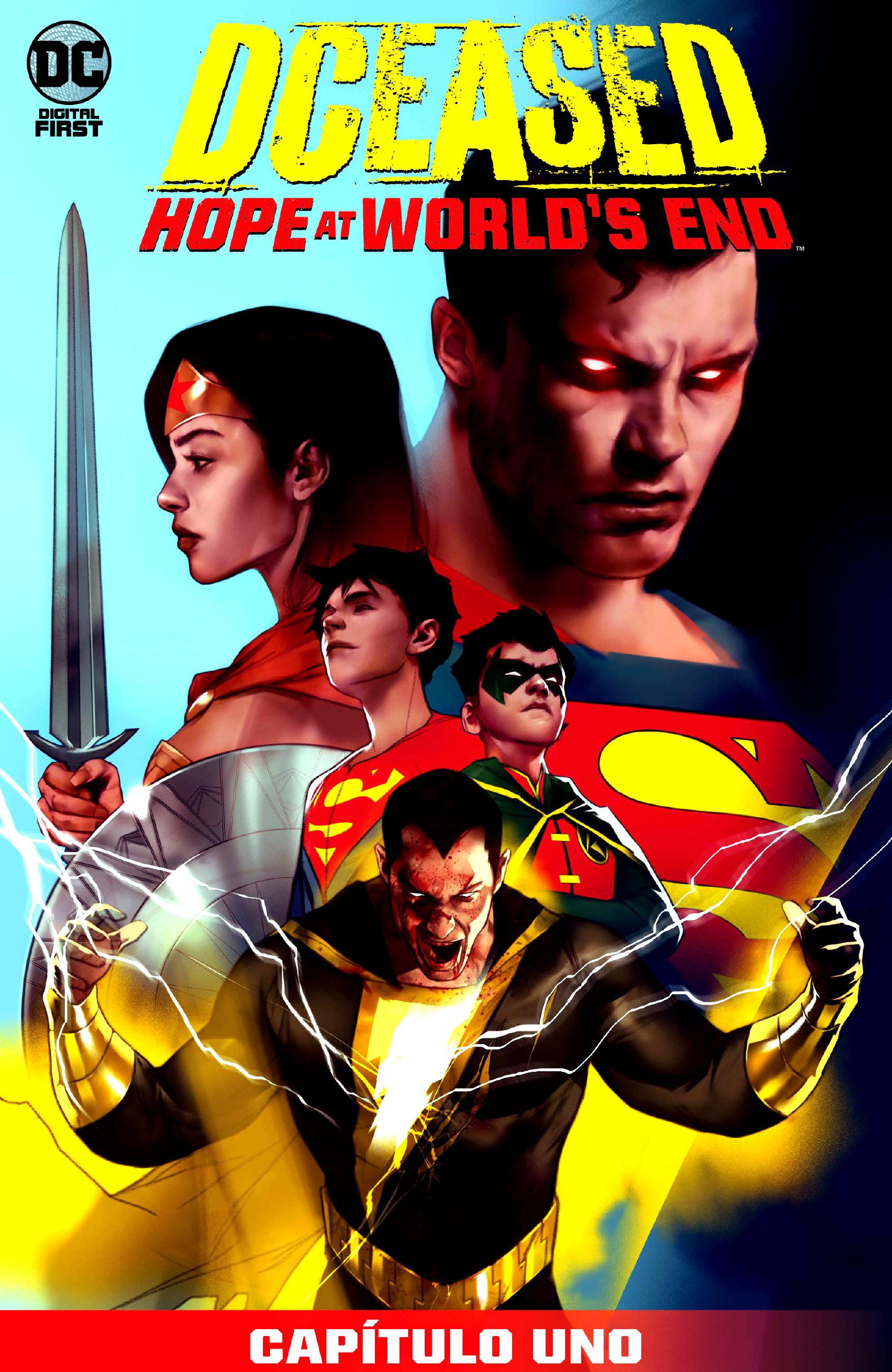 Portada ampliada de Dceased Hope at world's end
