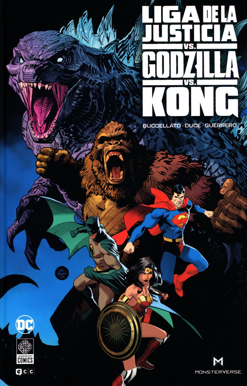 Portada ampliada de LIGA DE LA JUSTICIA VS GODZILLA VS KONG