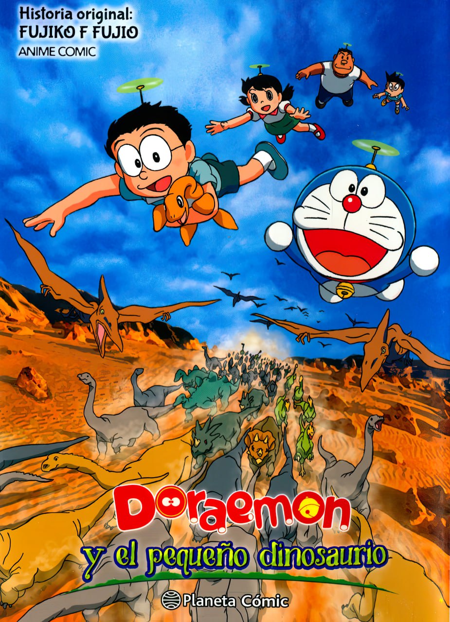 Portada ampliada de Doraemon y el pequeño dinosaurio