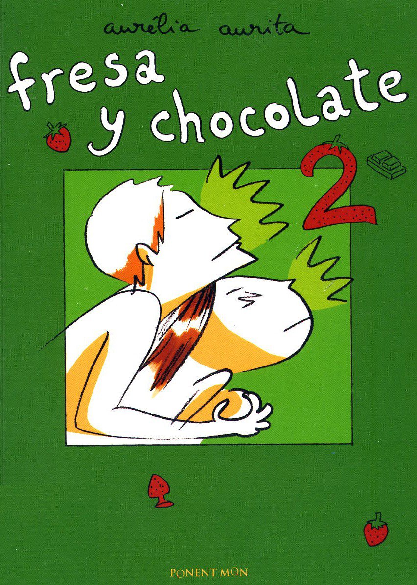 Portada ampliada de fresa y chocolate