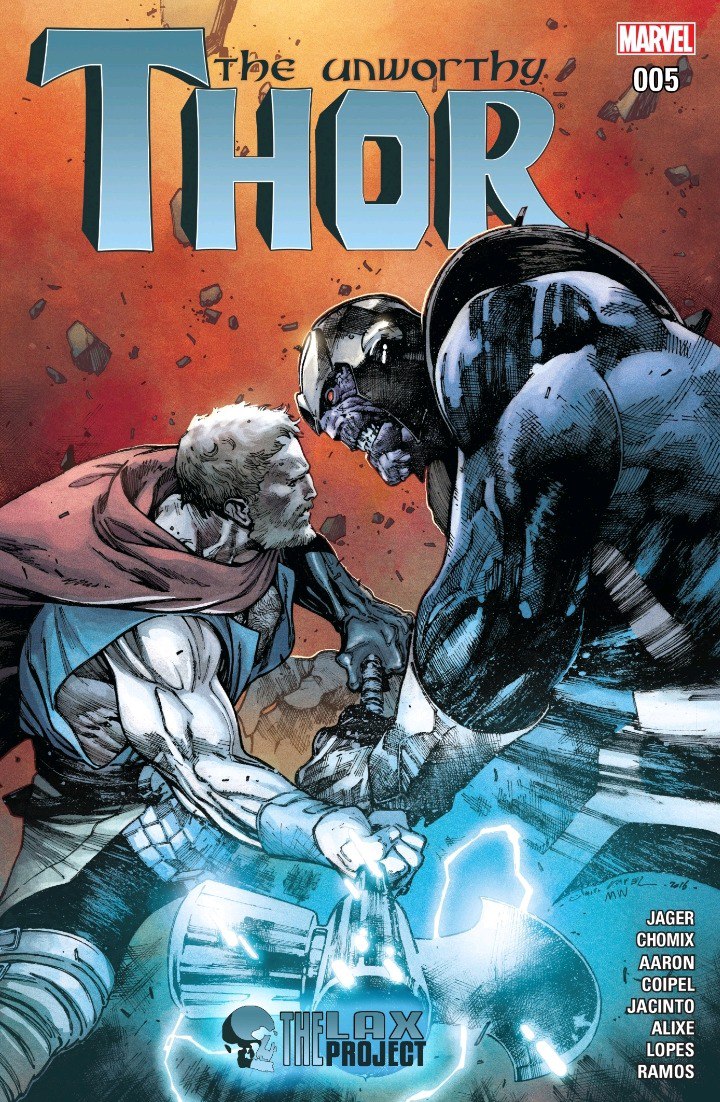 Portada ampliada de The unworthy THOR