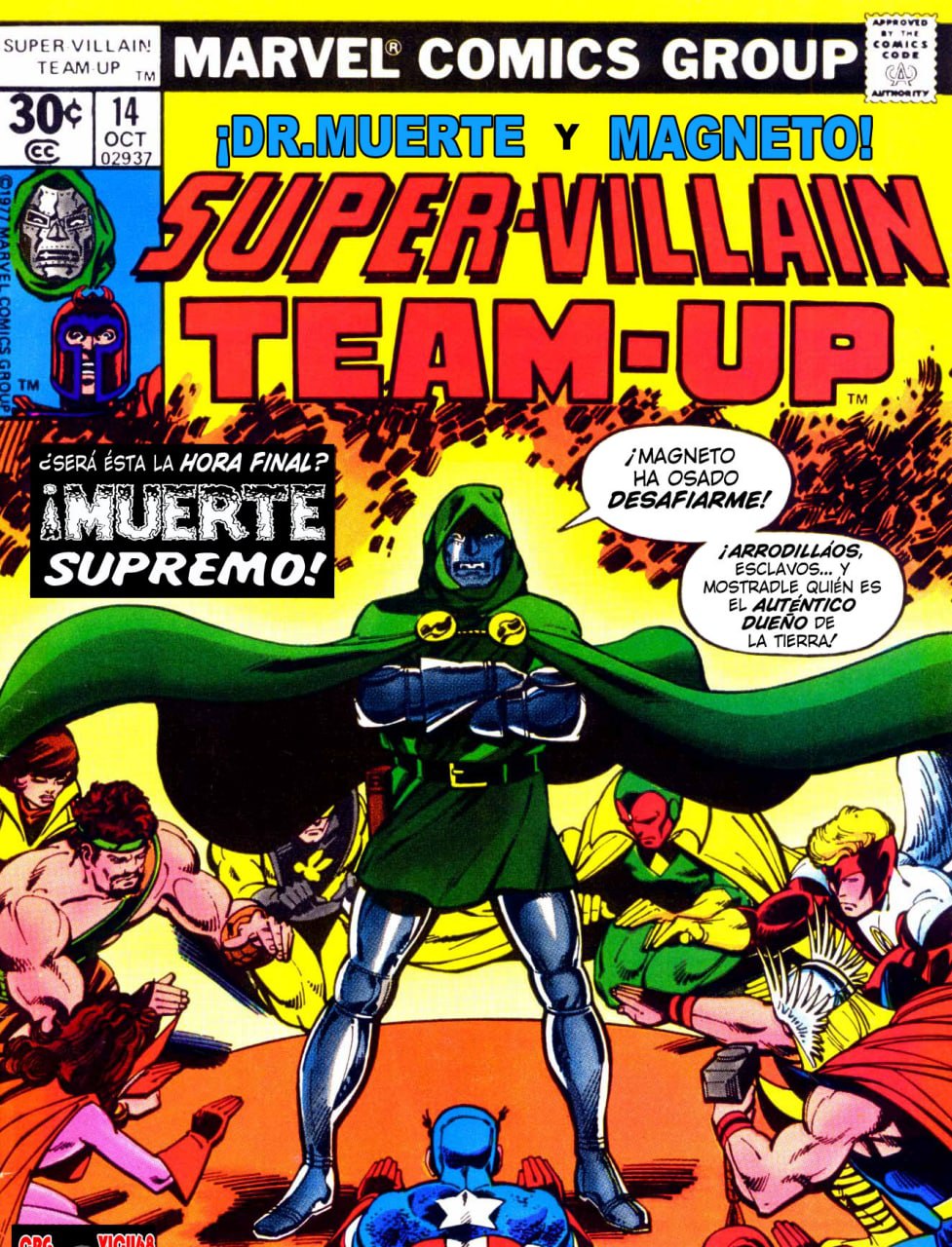 Portada ampliada de SUPER-VILLAIN TEAM-UP