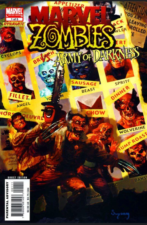 Portada ampliada de Marvel Zombies Army of Darkness