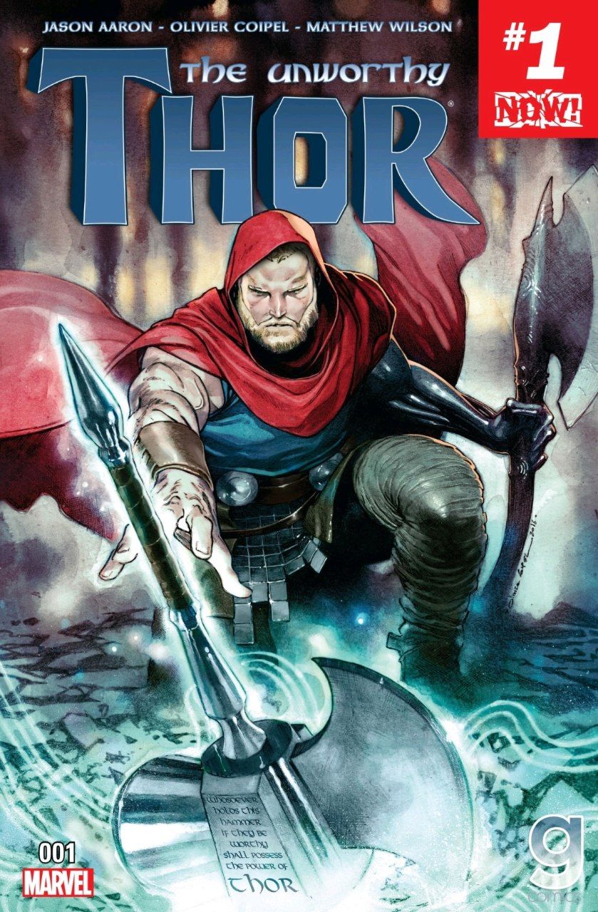 Portada ampliada de The unworthy THOR