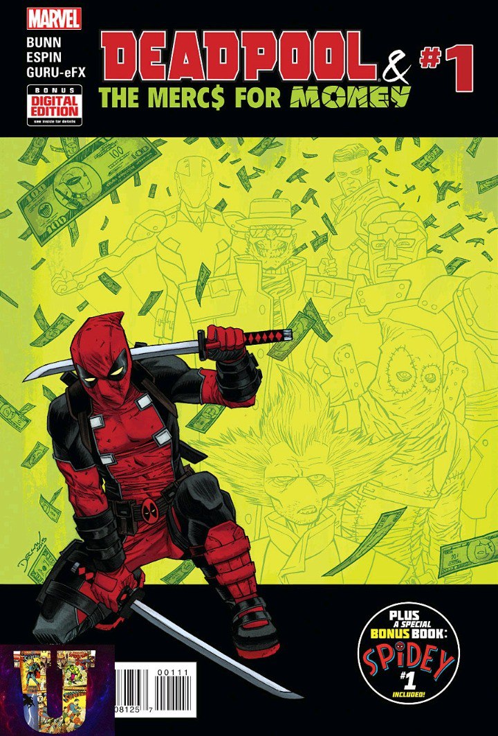 Portada ampliada de DEADPOOL & #1 THE MERC$ FOR MONEY