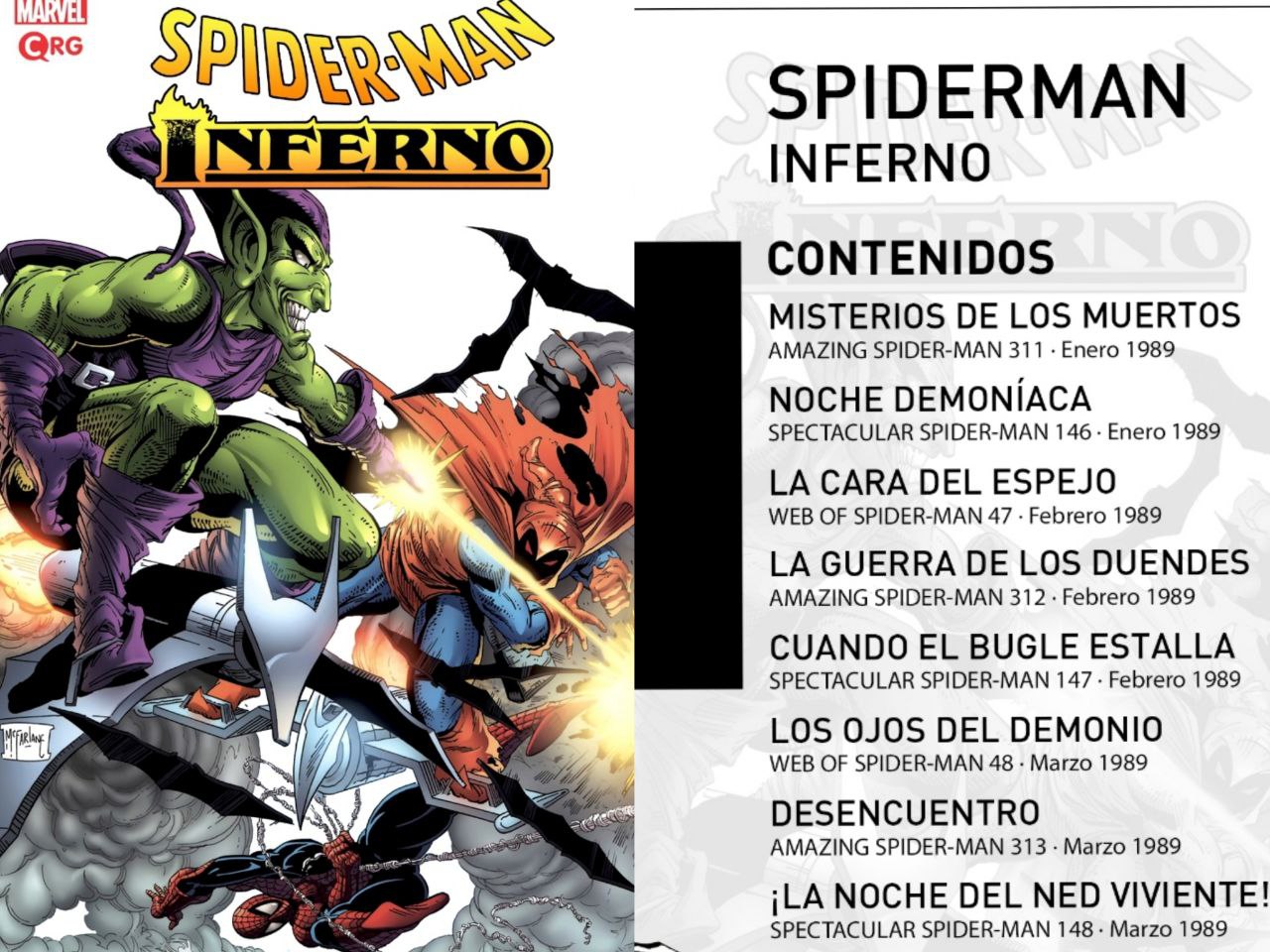 Portada ampliada de SPIDER-MAN INFERNO