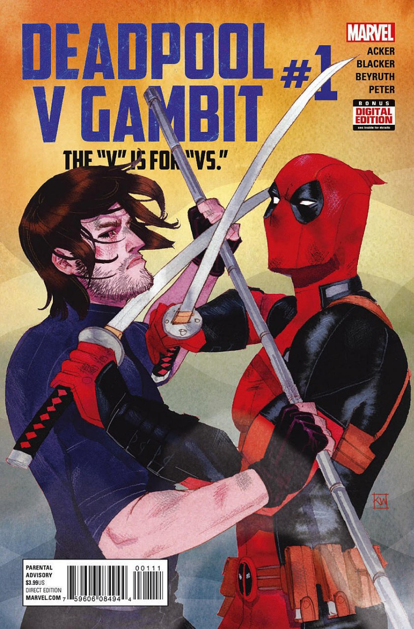 Portada ampliada de DEADPOOL V GAMBIT #