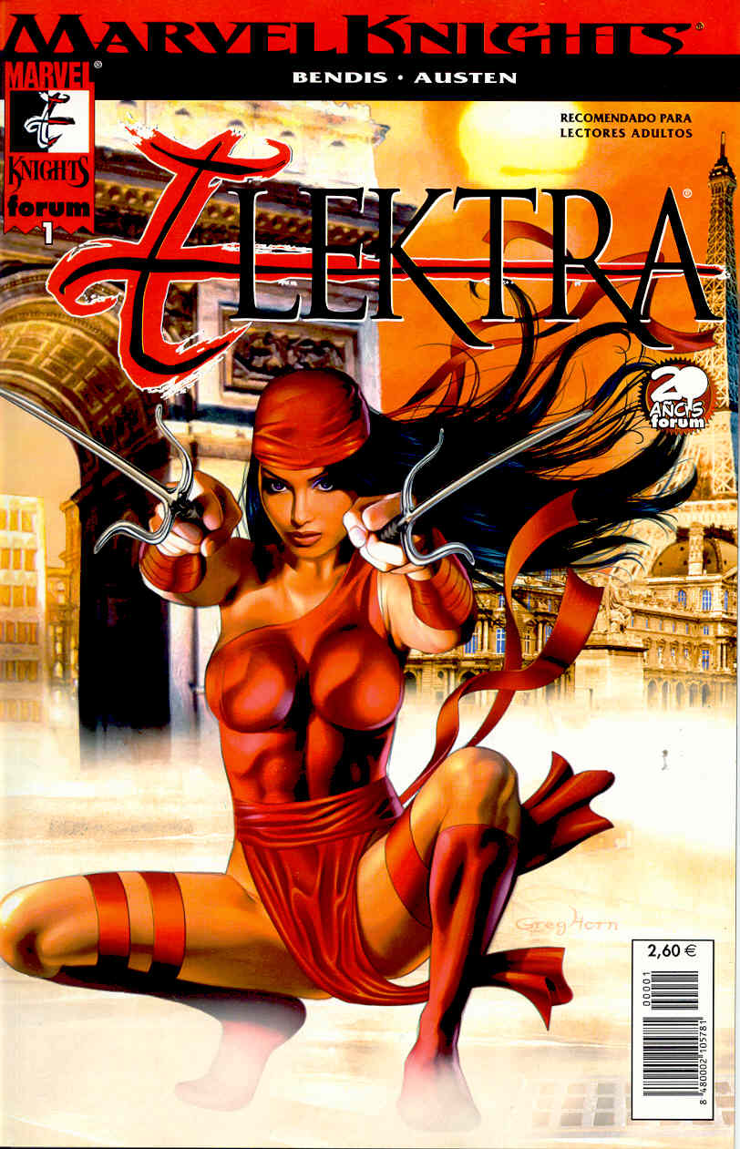 Portada ampliada de Elektra