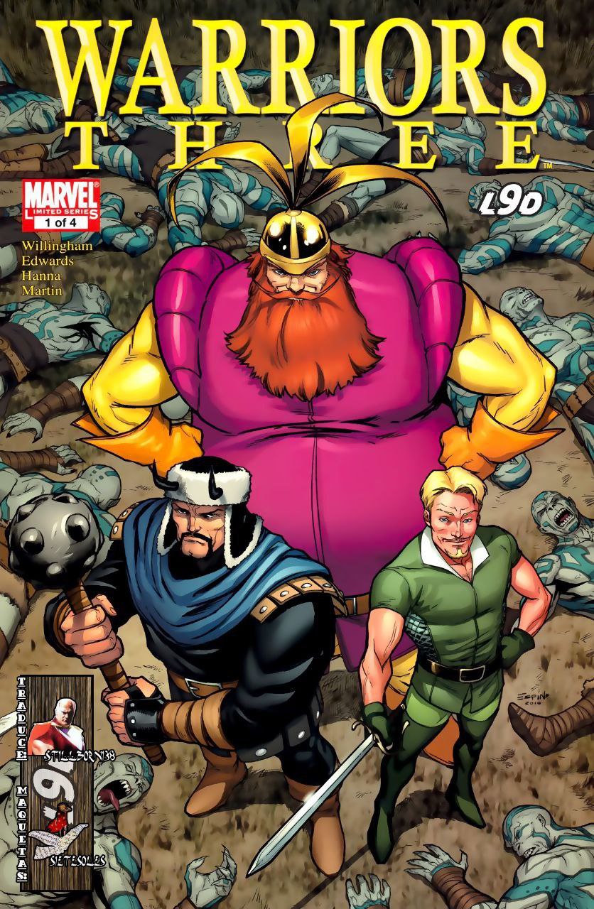 Portada ampliada de WARRIORS THREE