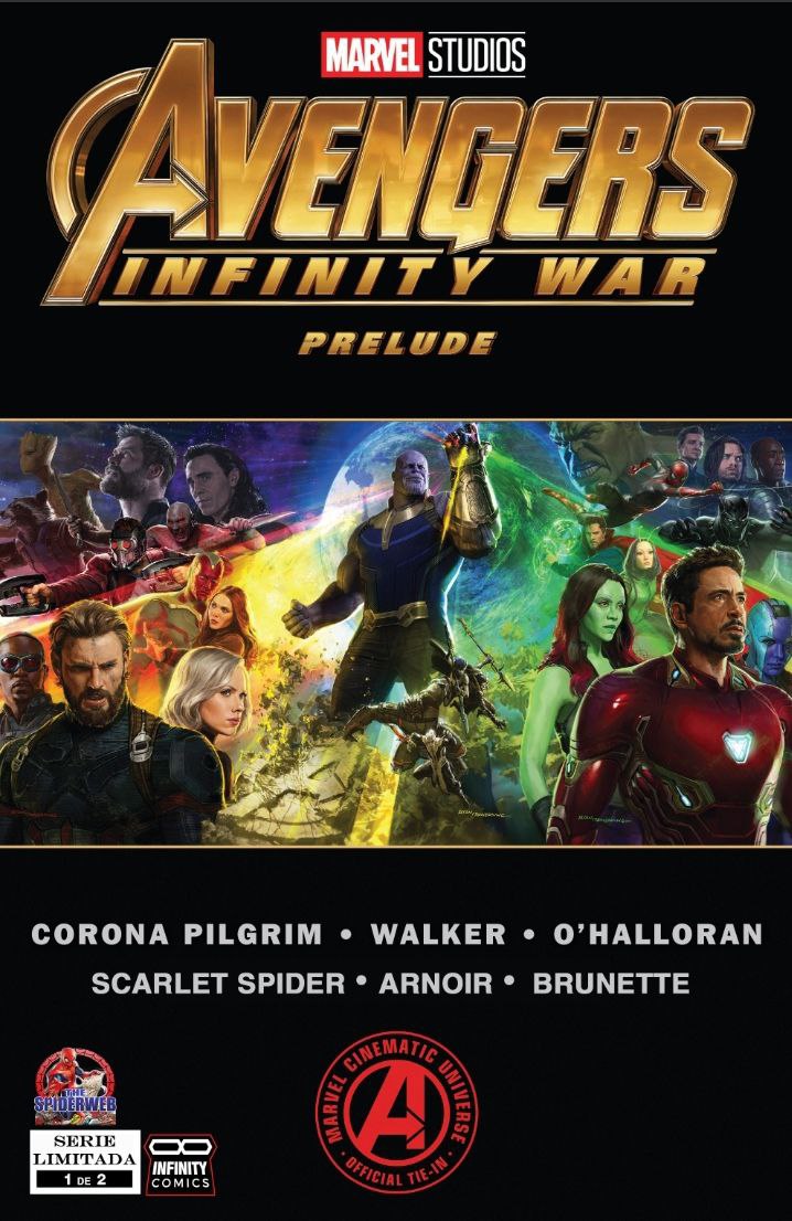 Portada ampliada de Avengers Infinity War Prelude