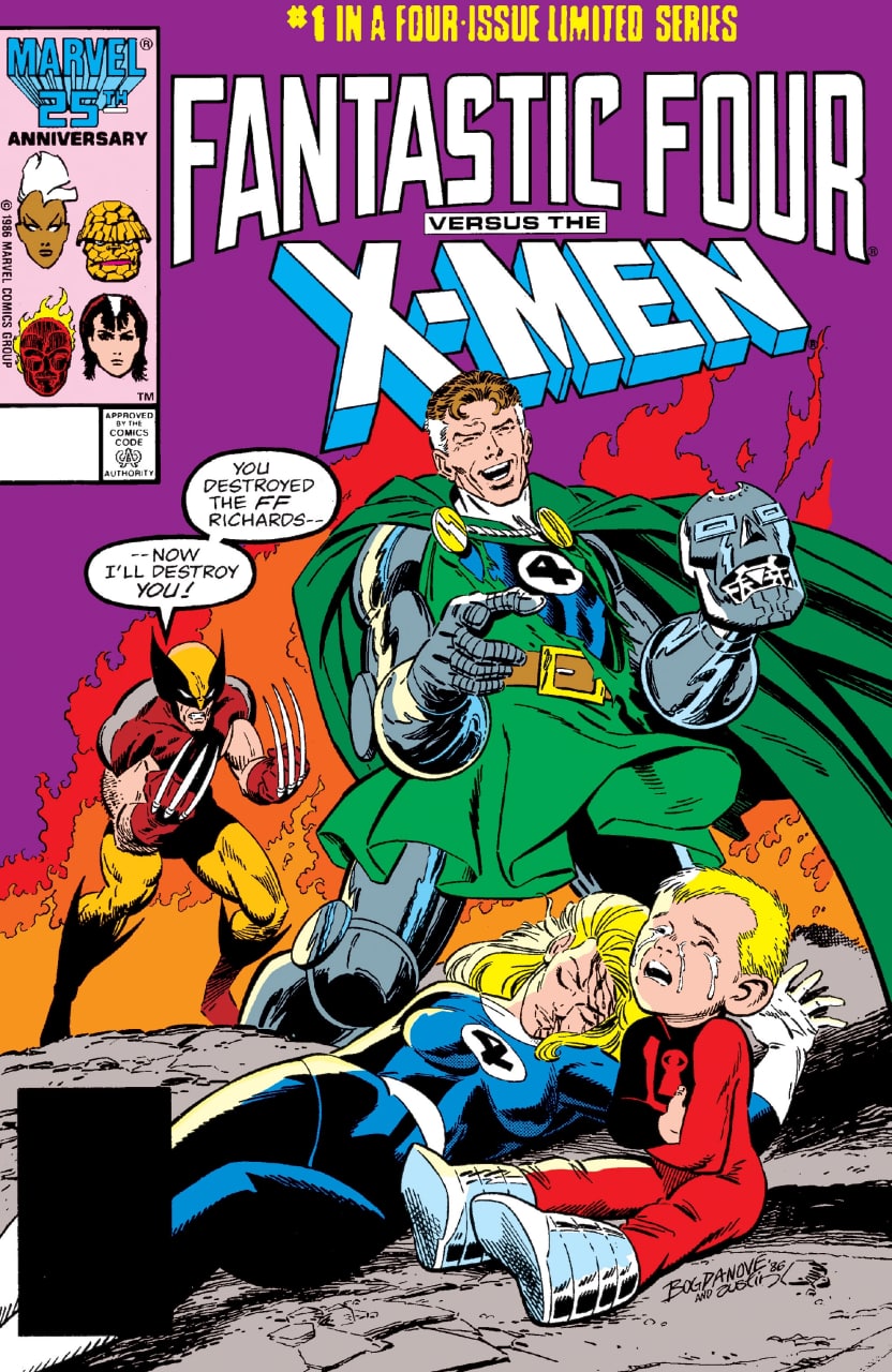Portada ampliada de FANTASTIC FOUR VERSUS THE X-MEN