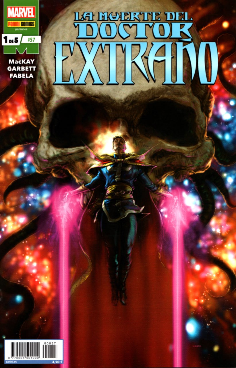 Portada ampliada de La muerte del Doctor Extraño