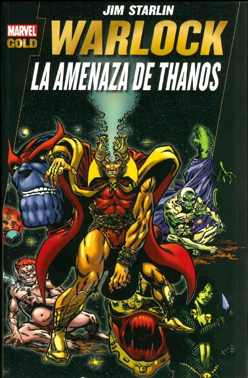 Portada ampliada de WARLOCK LA AMENAZA DE THANOS