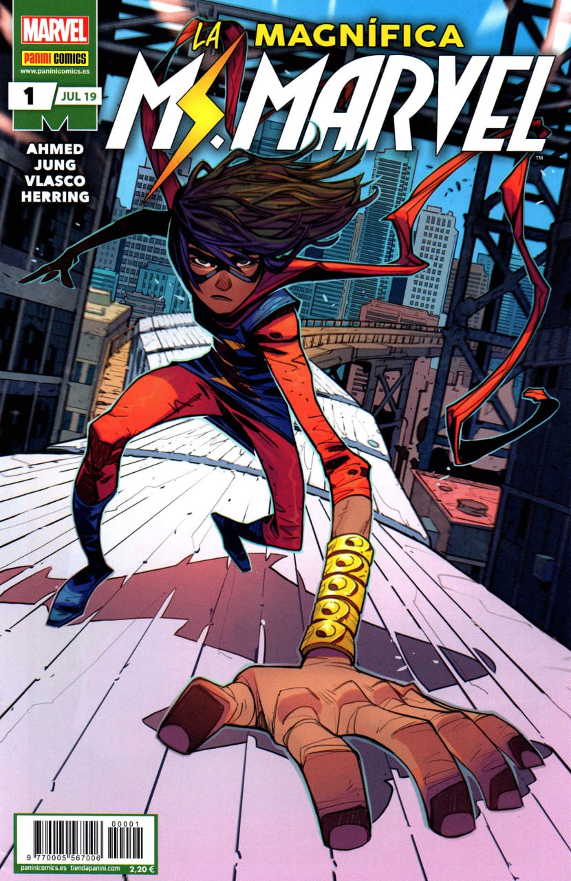 Portada ampliada de La Magnifica Ms Marvel