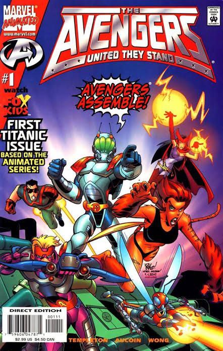 Portada ampliada de THE AVENGERS UNITED THEY STAND