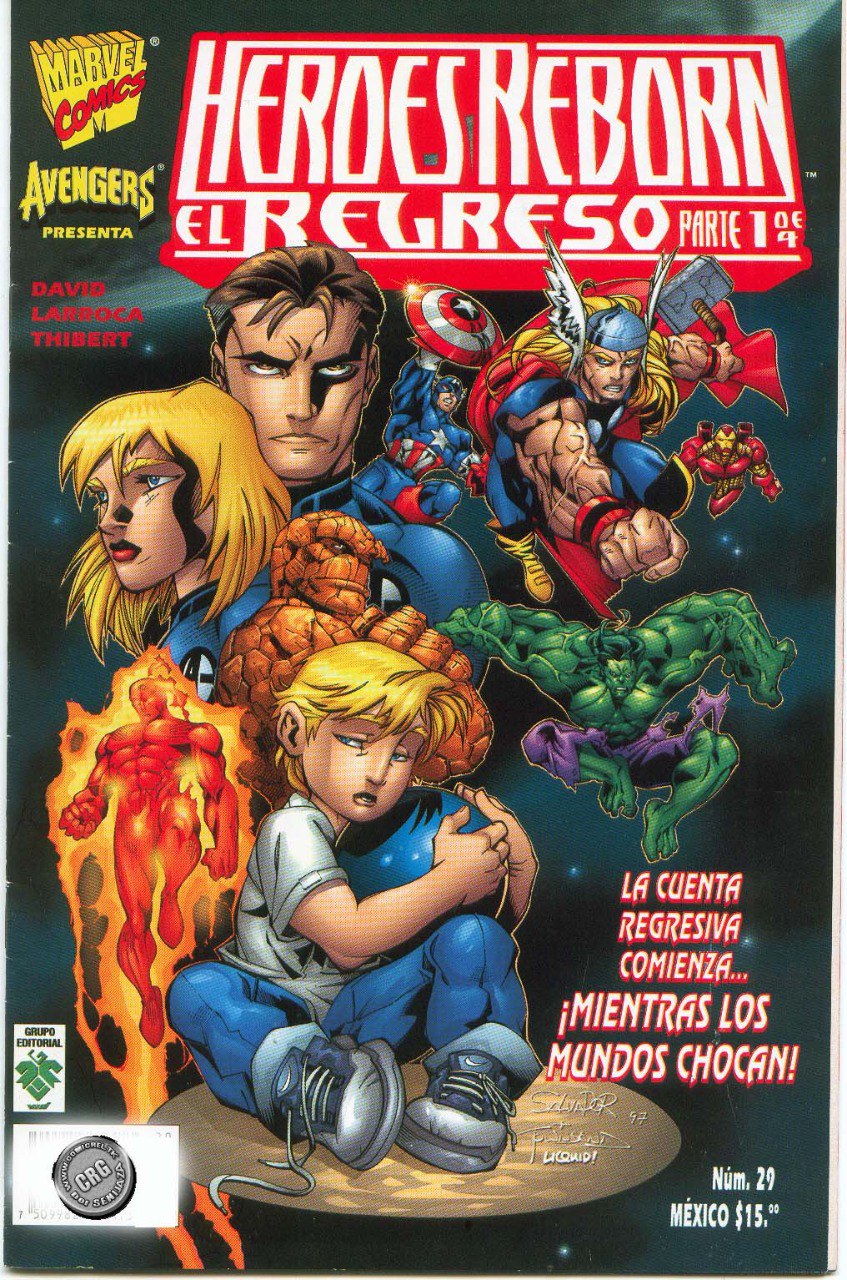 Portada ampliada de HEROES REBORN EL REGRESO