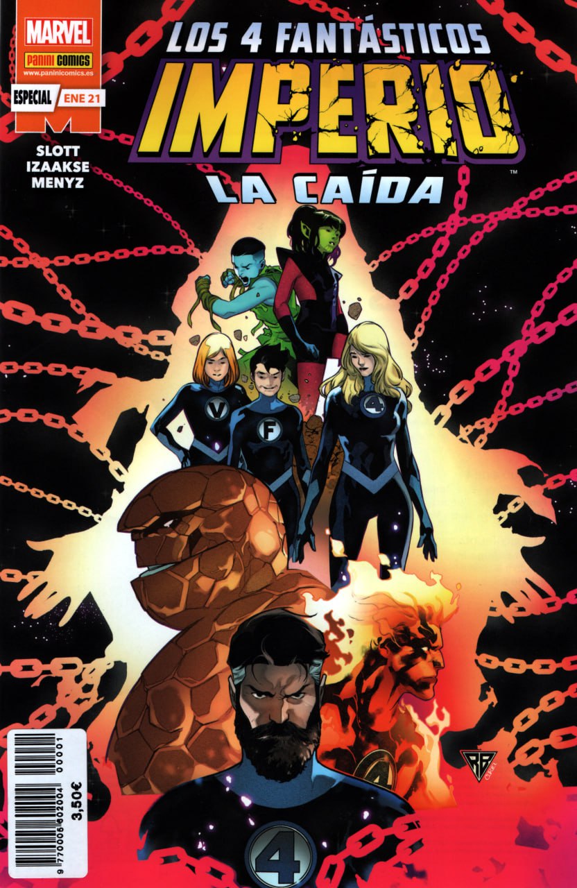 Portada ampliada de LOS 4 FANTÁSTICOS IMPERIO LA CAÍDA