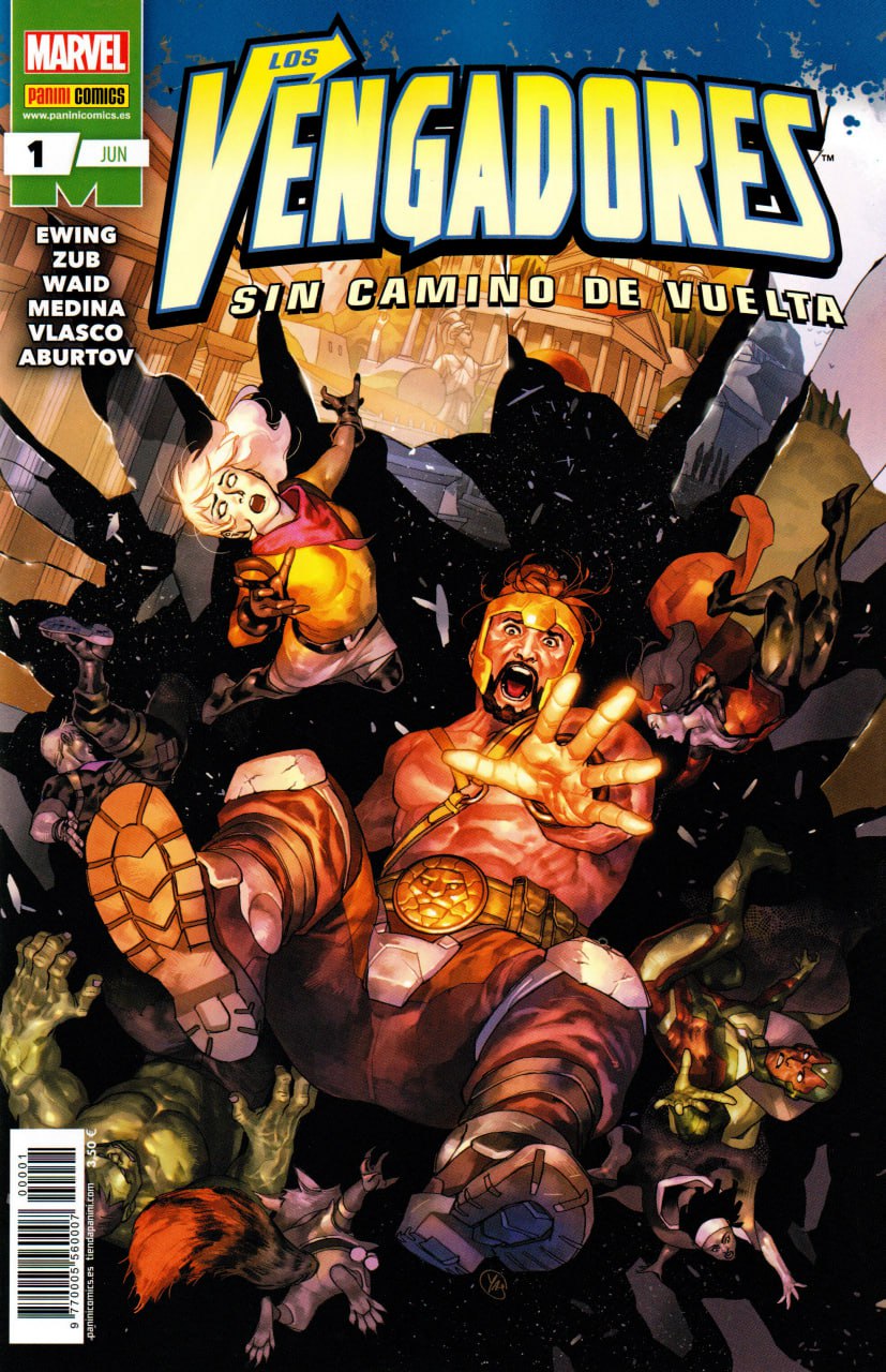 Portada ampliada de LOS VENGADORES
