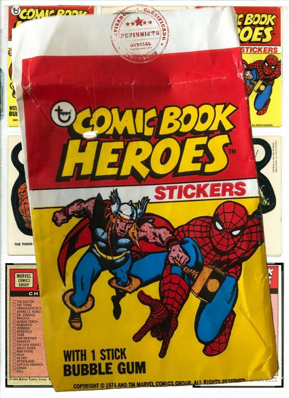 Portada ampliada de COMIC BOOK HEROES STICKERS