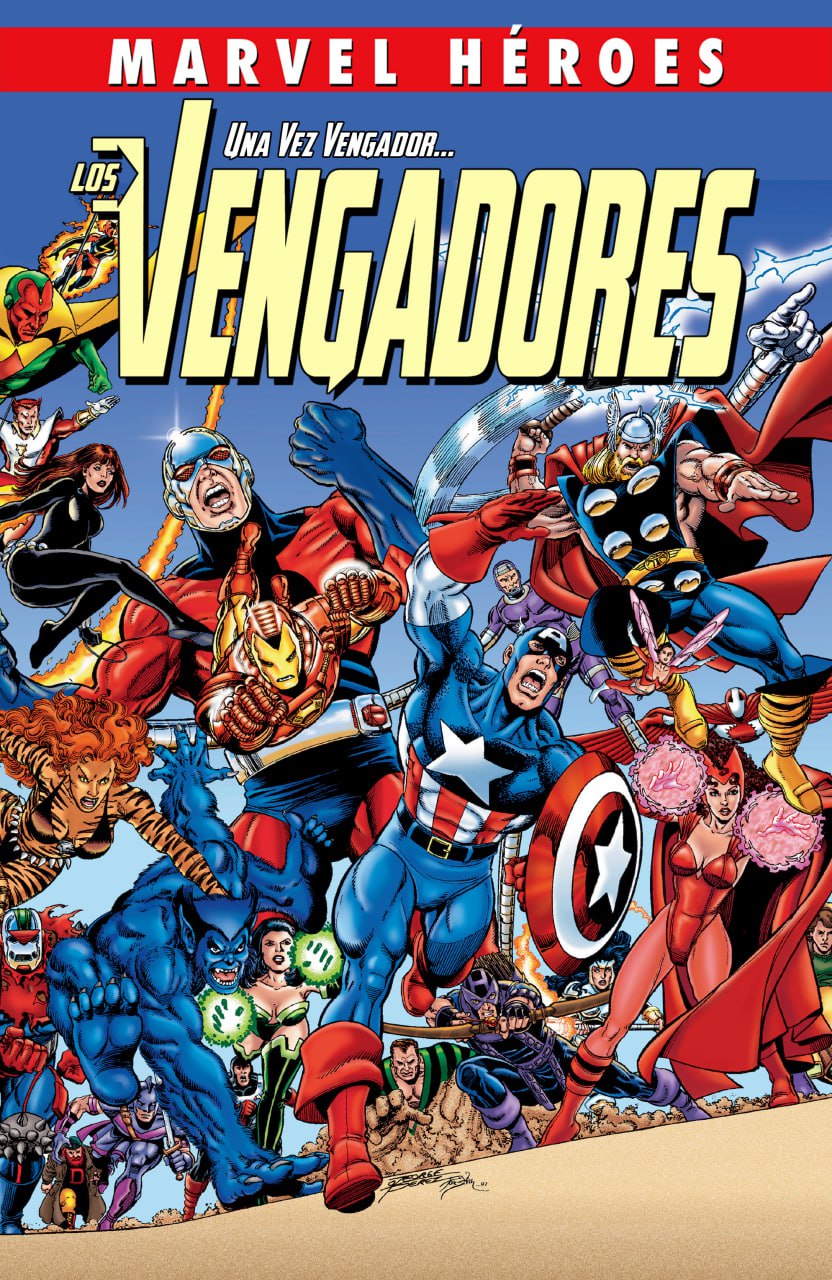 Portada ampliada de MARVEL HÉROES Una Vez Vengador... LOS VENGADORES