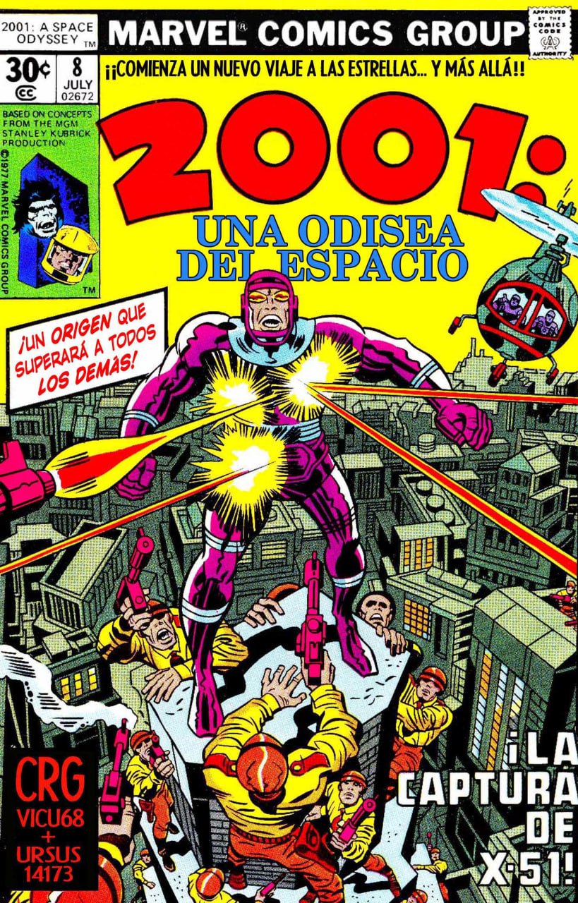 Portada ampliada de 2001: UNA ODISEA DEL ESPACIO