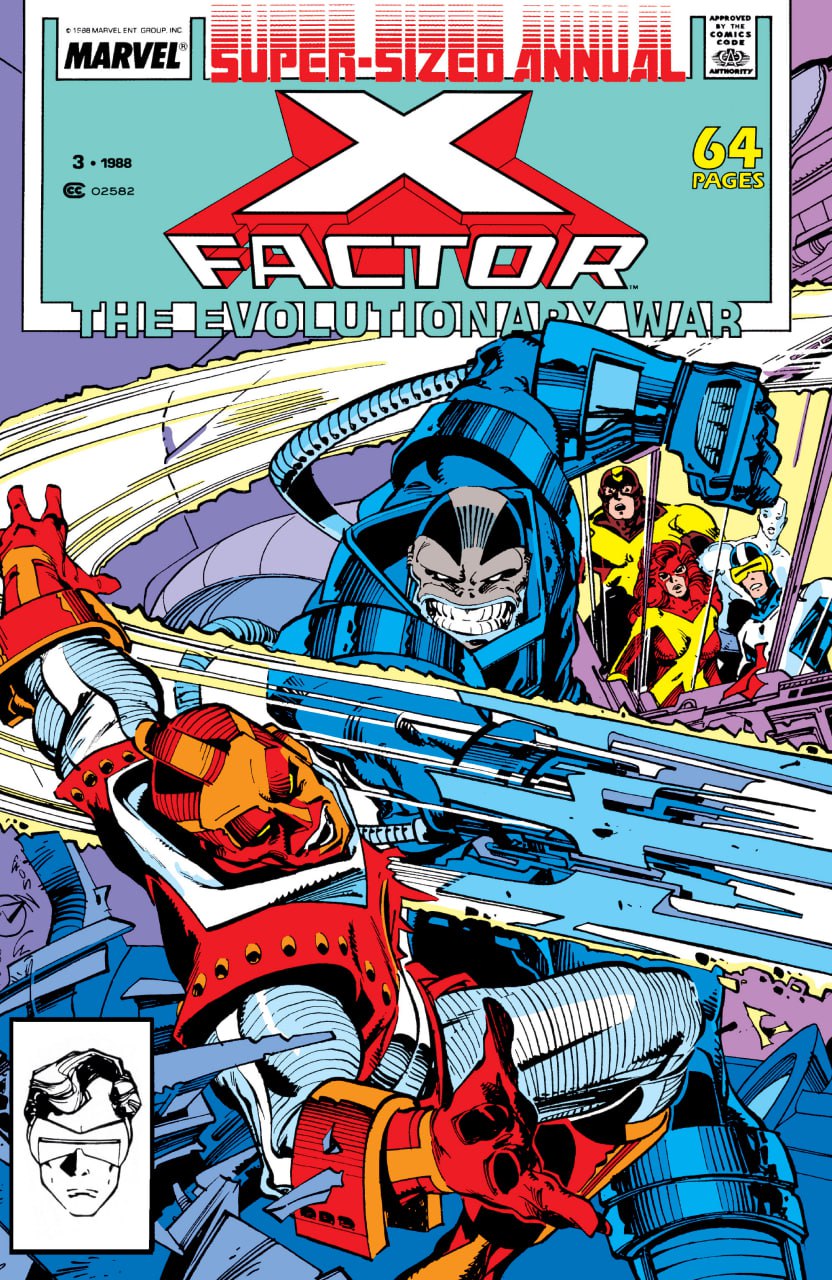 Portada ampliada de SUPER-SIZED ANNUAL X FACTOR THE EVOLUTIONARY WAR