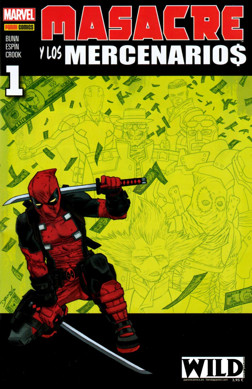 Portada ampliada de Masacre y los Mercenarios