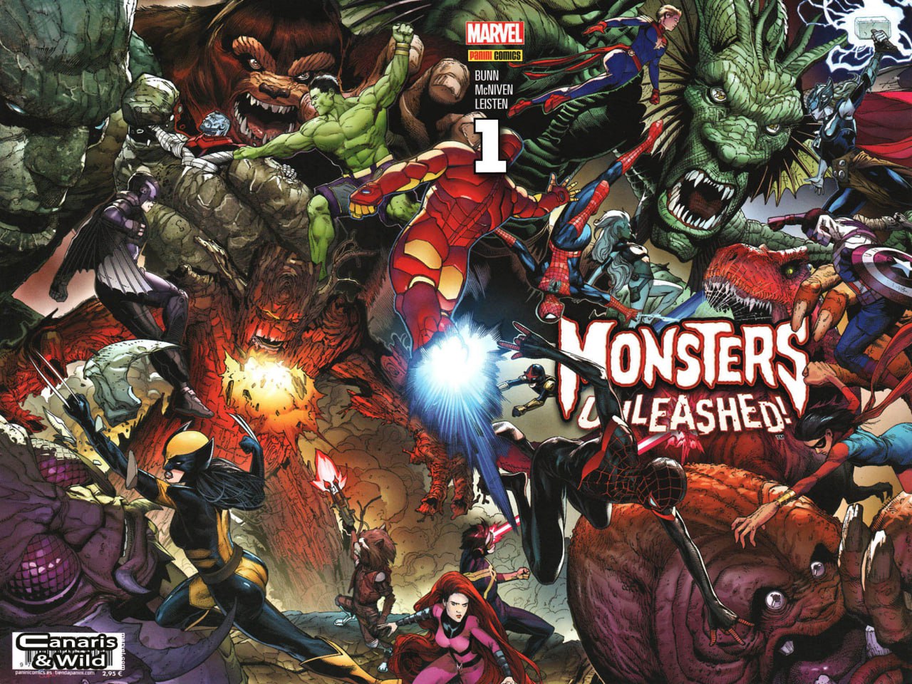 Portada ampliada de MONSTERS UNLEASHED