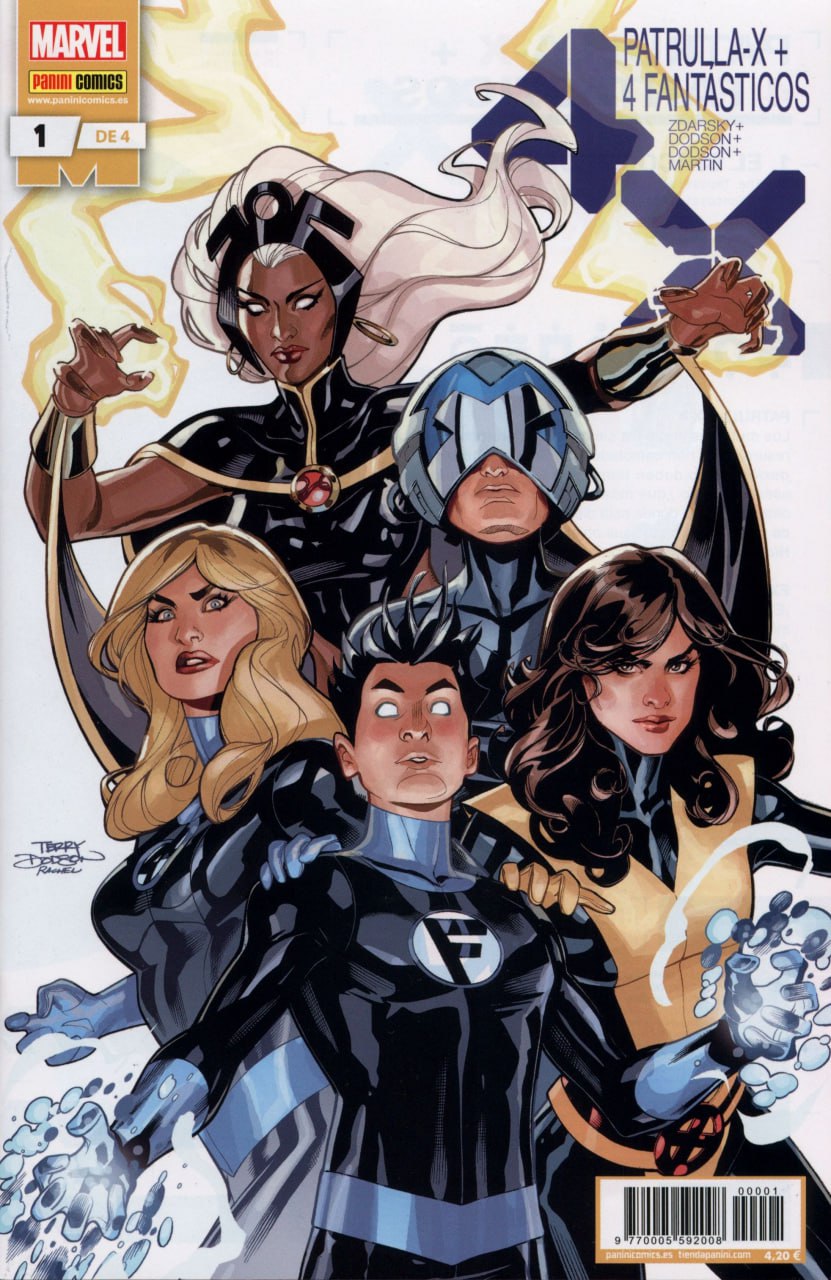 Portada ampliada de PATRULLA-X + 4 FANTASTICOS