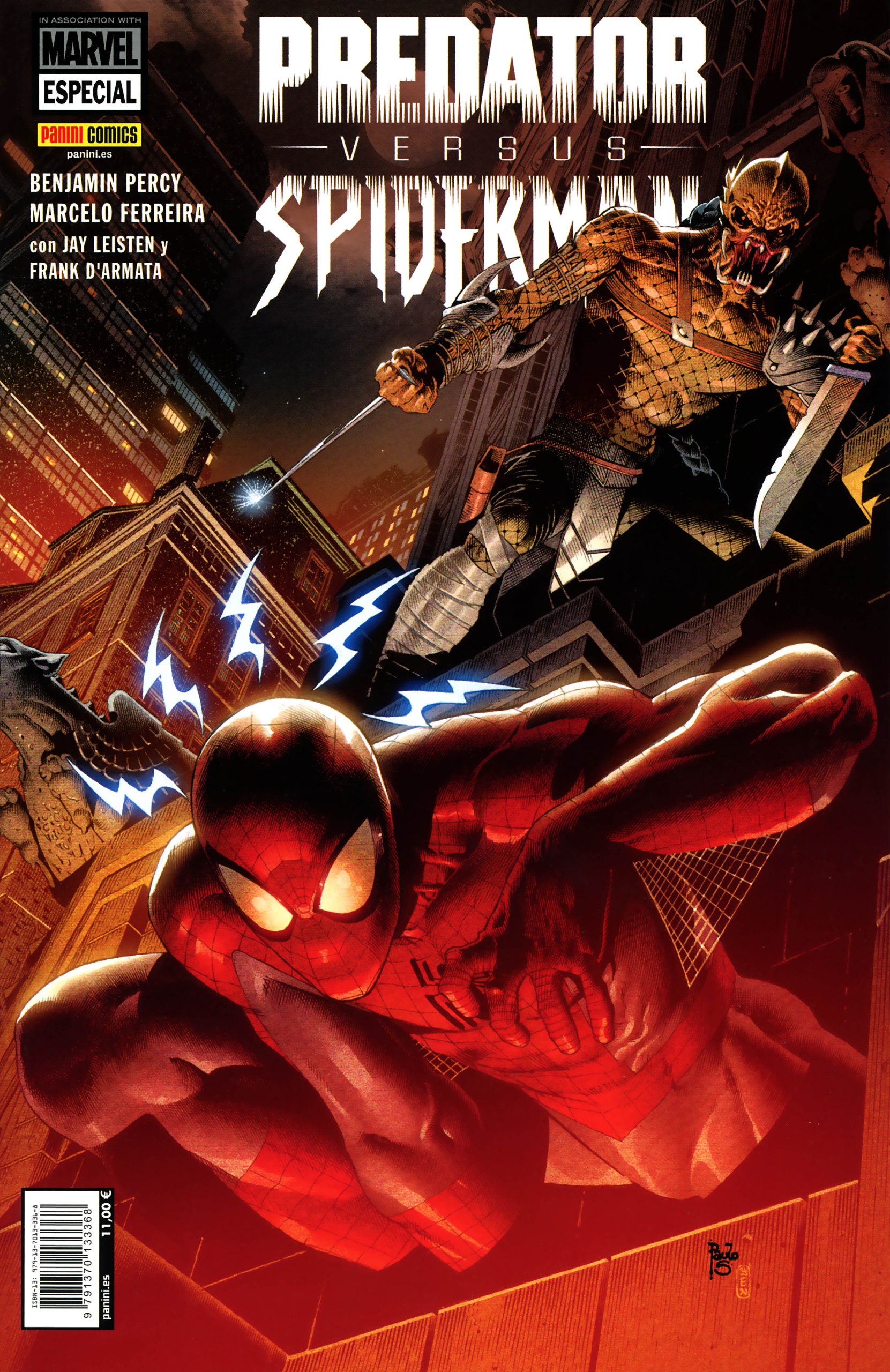 Portada ampliada de Predator Versus Spiderman