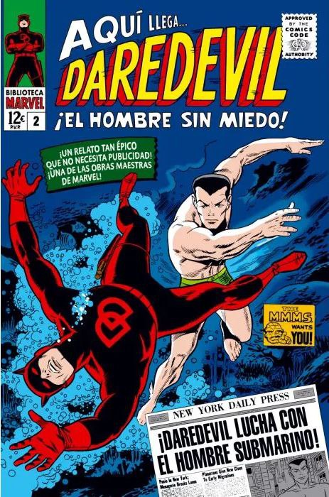 Portada ampliada de AQUÍ LLEGA DAREDEVIL ¡EL HOMBRE SIN MIEDO!