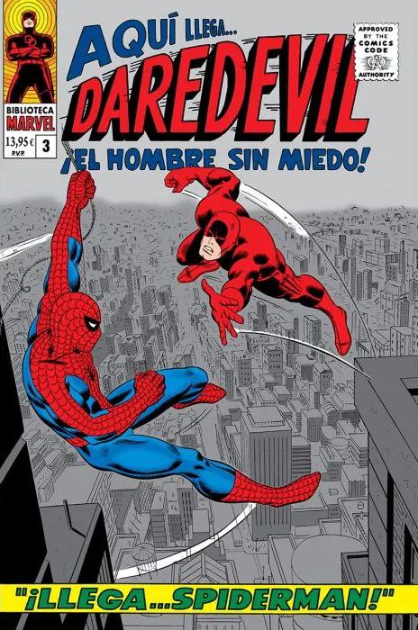 Portada ampliada de AQUÍ LLEGA... DAREDEVIL EL HOMBRE SIN MIEDO!