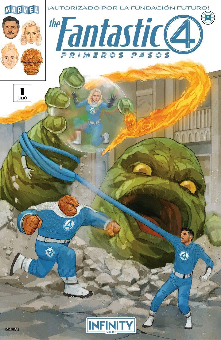 Portada ampliada de the Fantastic 4 PRIMEROS PASOS