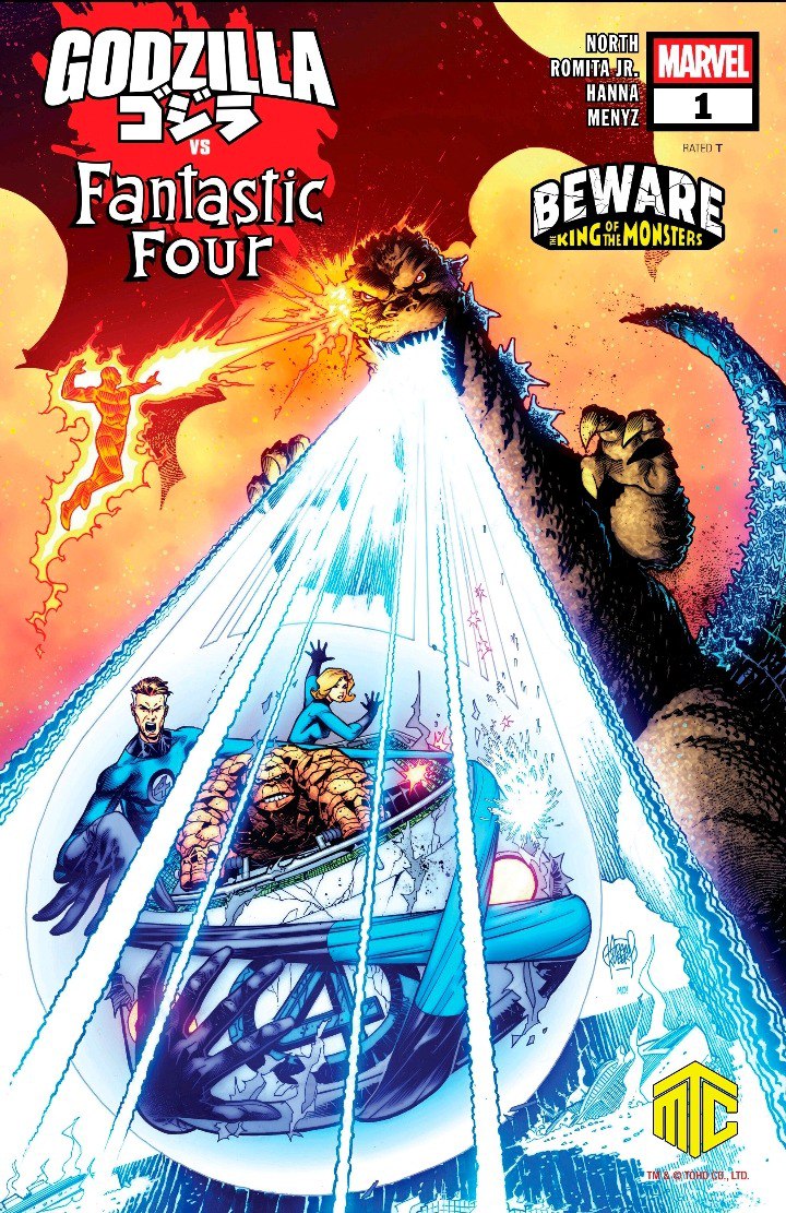 Portada ampliada de Godzilla Fantastic Four