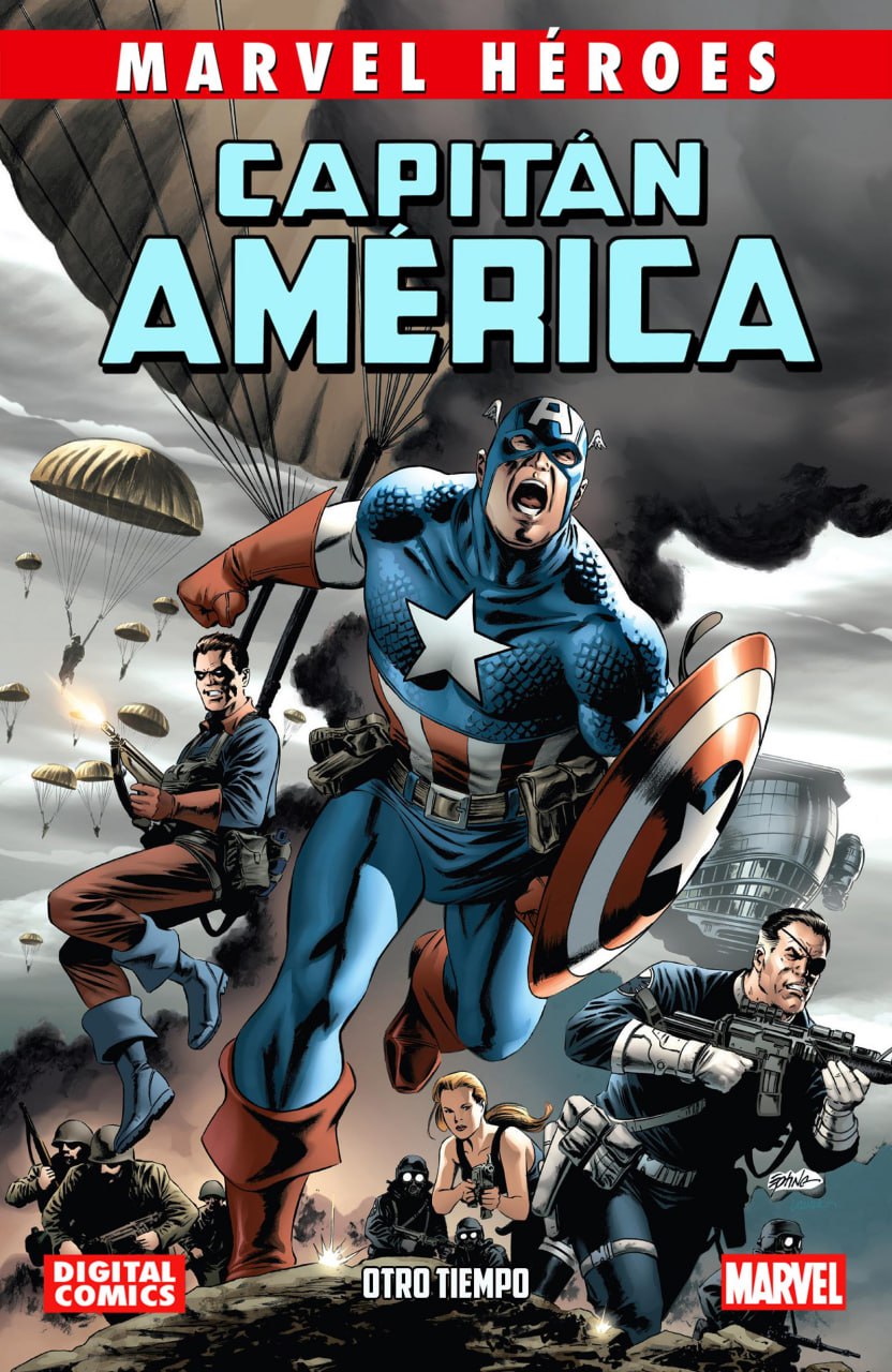 Portada ampliada de Capitán América - Otro Tiempo Autor/es: Ed Brubaker, Steve Epting, Michael Lark y John Paul Leon Fecha de lanzamiento: E