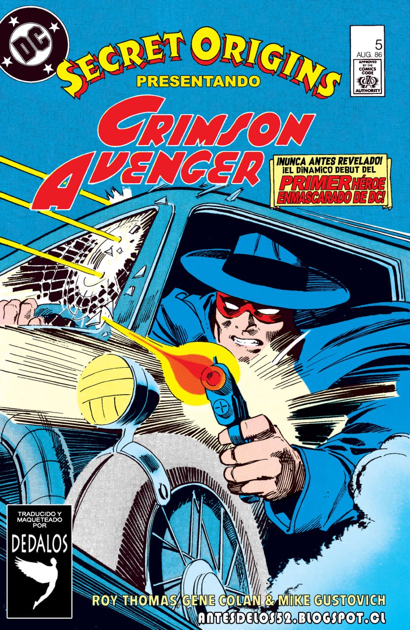 Portada ampliada de SECRET ORIGINS PRESENTANDO CRIMSON AVENGER