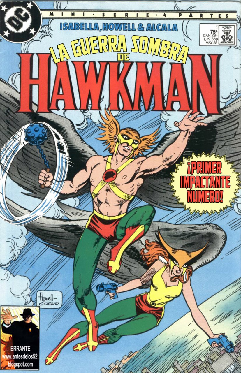 Portada ampliada de La Guerra de la Sombra Hawkman
