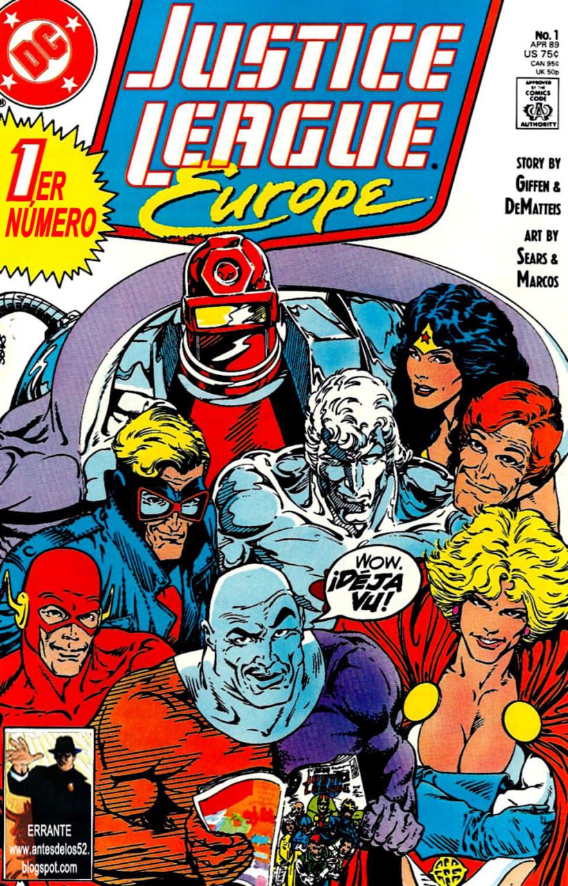 Portada ampliada de Justice League Europe