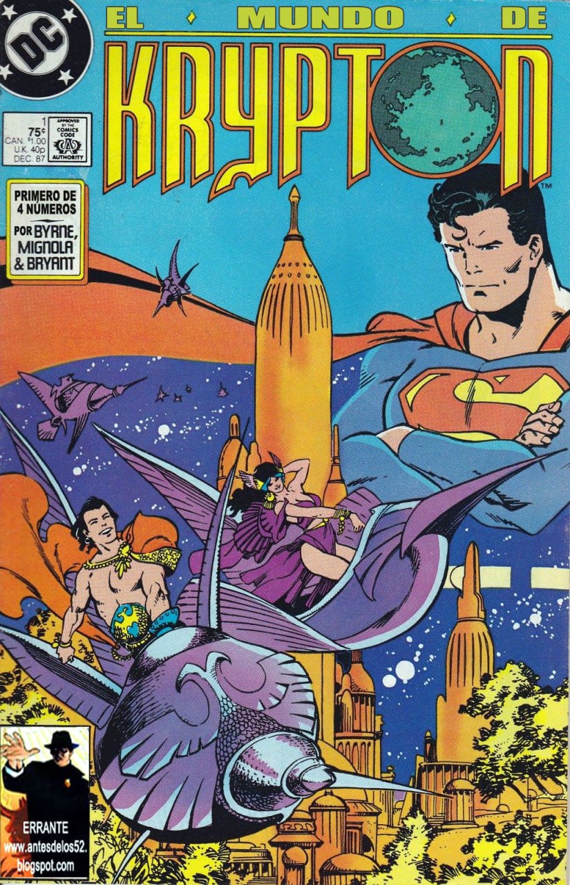 Portada ampliada de EL MUNDO DE KRYPTON