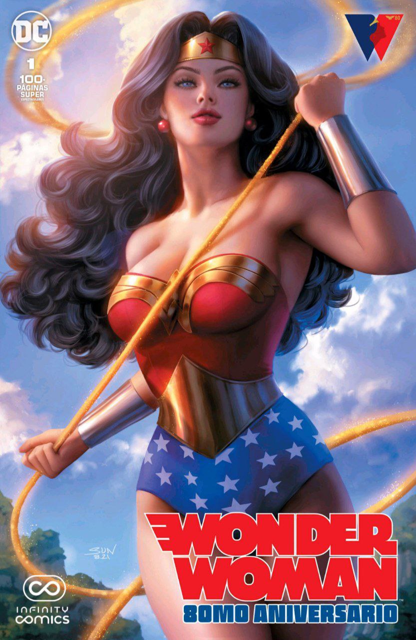 Portada ampliada de WONDER WOMAN 80MO ANIVERSARIO